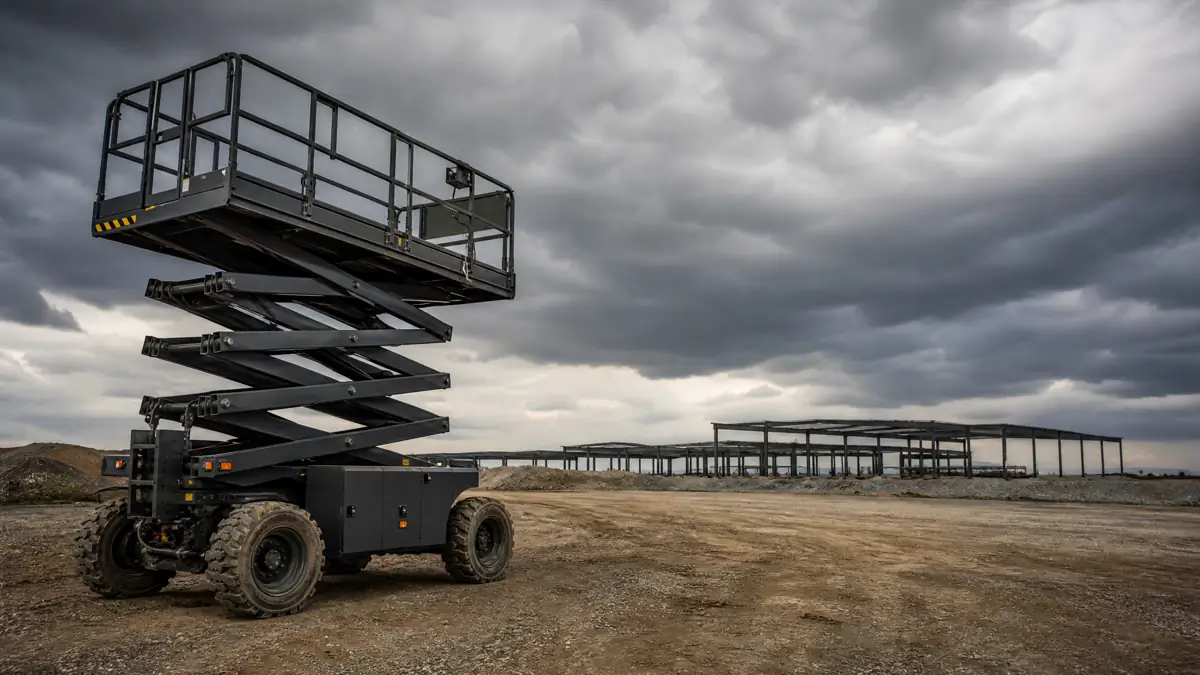 Rough Terrain Scissor Lifts jobsite access in Huntsville